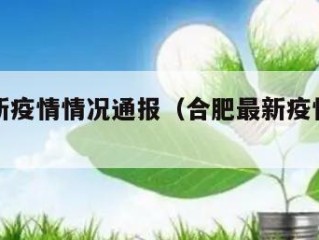 合肥最新疫情情况通报（合肥最新疫情情况通报今天）