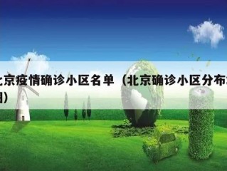 北京疫情确诊小区名单（北京确诊小区分布地图）